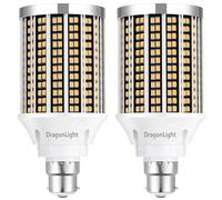 DragonLight 30W Super Bright LED Corn Light Bulbs(250 Watt Equivalent) - B22 Bayonet Cap LED Bulbs - 3000K Warm White 3600 Lumens for Large Area Lighting [Twin Value Pack]