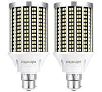 DragonLight 30W Super Bright LED Corn Light Bulbs(250 Watt Equivalent) - B22 Bayonet Cap LED Bulbs - 6000K Daylight 3600 Lumens for Large Area Lighting [Twin Value Pack]
