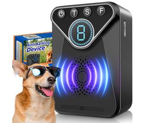 DRAGONLIONS Anti Barking Device, Dog Barking Control Devices, 3 Levels Ultrasonic Dog, Rechargeable & Waterproof Bark Stopper Pets Dog Deterrent Indoor & Outdoor Use- Stop Barking Dog Training Tools