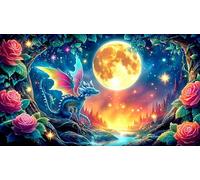 dragons 1000 Pieces Jigsaw Puzzles for Adults Challenging Game Jigsaw Puzzle Home Decoration for Family Decorations 75x50cm/1000pcs