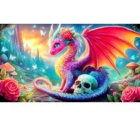 dragons 1000 Pieces Jigsaw Puzzles for Adults Challenging Game Jigsaw Puzzle Home Decors for Adults and Kids Age 12 Years Up 38x26cm/1000pcs