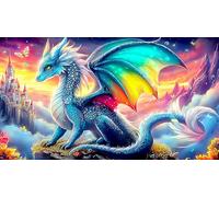 dragons 1000 Pieces Jigsaw Puzzles for Adults Challenging Game Jigsaw Puzzle Home Decors for Adults and Kids Age 12 Years Up 75x50cm/1000pcs