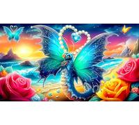 dragons 1000 Pieces Jigsaw Puzzles for Adults Educational Games Jigsaw Puzzle Home Decors for The Whole for Women, Gifts for Men 38x26cm/1000pcs