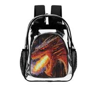 Dragons Breathing Fire Clear Backpack Transparent Heavy Duty Bag