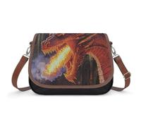 Dragons Breathing Fire Crossbody Bag Messenger Purse