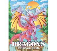 Dragons Coloring Book: 30 Epic Mighty Dragon Designs to Color for Kids Ages 8-12, Fantasy and Mythical Creatures Coloring Adventure