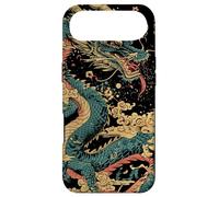 Dragon's Embrace: Sakura & Wave Art Fusion Graphic Case for iPhone Air