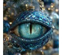 Dragon's Eye Christmas Ornament,2D Acrylic Realistic Dragon Eye Design Pendant,Enchanted Dragons Eyes Ornament - a Magical Touch for Your Holiday Tree,Art Giftunique for Fantasy Lovers
