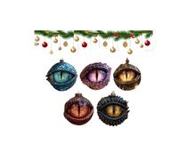 Dragon's Eye Christmas Ornament,Enchanted Dragon Eye Ornament,Mystic Fantasy Dragons Eyes Ornaments for Christmas Tree,Unique Gothic Medieval Mythical Collectible,for Holiday Decor FantasyLovers Gift