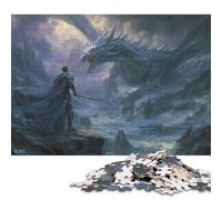 Dragon's Gaze Knight's Stand Puzzle for Teenagers 300 Pieces Puzzle Brain Teaser Puzzles For Adults 300pcs (40x28cm)