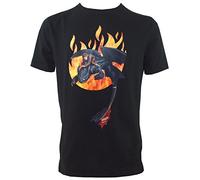 Dragons Kids T-Shirt Toothless with Hiccup Flame, Black (11-12 Years)