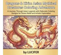 Dragons & Kirin: Asian Mythical Creatures Coloring Book: 20 Intricate Coloring Pages of Asian Mythology for Teens & Adults