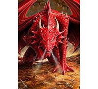 Dragon's Lair - Dragon Gothic Greetings Card with Patterned Envelope - by Anne Stokes - Blank for Your Own Message and Any Occasion