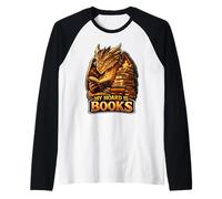 Dragon's Literary Stash Raglan Baseball Tee
