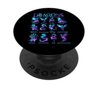Dragons Of The World Galaxy Dragon Lover Types of Dragons PopSockets Adhesive PopGrip