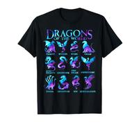 Dragons of The World Galaxy Dragon Lover Types of Dragons T-Shirt