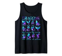 Dragons of The World Galaxy Dragon Lover Types of Dragons Tank Top