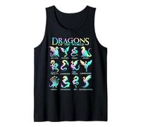 Dragons of The World Types of Dragons Rainbow Dragon Lover Tank Top