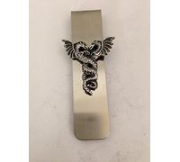 Dragons R208 English Pewter Emblem on a Stainless Steel Money Clip