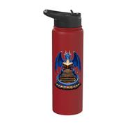 Dragons Reading Books Fantasy Reader Book Lover Literature Stainless Steel Insulated Water Bottle