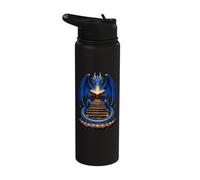 Dragons Reading Books Fantasy Reader Book Lover Literature Stainless Steel Insulated Water Bottle