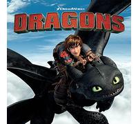 Dragons "Toothless and Hiccup Canvas Print, Multi-Colour, 40 x 40 cm