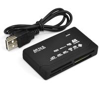 DragonSat All in One Multi Card Memory Reader Adapter for Micro SD SDHC M2 MMC XD CF MS with External USB- Black