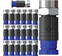 DragonSat Compression F Connector Professional CMX100 for CT100 WF100 coaxial COAX Satellite Aerial Cable (20 Pack)