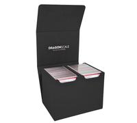 DRAGONSCALE Premium Leather Slab Case | X2R Ultimate | Durable & Waterproof Leather Slab Case for Graded Sports & Trading Cards | PSA BGS CGC | Assorted Storage & Collectors Case (2-Row Black)