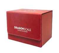 Dragonscale X2R Deluxe Slab Case 2-Row - Premium Leather Storage Box for Graded Trading Cards, Waterproof & Durable, Fits PSA, BGS, CGC - Inferno