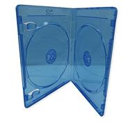 DragonTrading 10 x Double (2) Disc Blu-Ray Disc Cases with 11mm Spine, Silver Embossed Logo, Outer Sleeve for Artwork Inlay