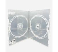 DragonTrading Amaray Double Clear CD DVD Blu Ray Disc Case (Holds 2 Discs Of Any Format Face on Face) Case Has 14mm Spine And Outer Sleeve For Inserting Artwork Inlay. (5)