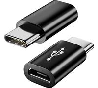 DragonTrading Micro USB to USB C Adapter, USB Type C Male to Micro USB Female Adapter USB C Adapter Compatible with Type-C Phones, Tablets and More (Black)