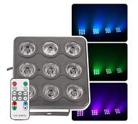 DragonX 9x4W LED Par Lights RGBW Slim DJ Stage Lights with DMX Control - Versatile Uplighting for Parties, Weddings, Church Gigs, Bars & Indoor Events