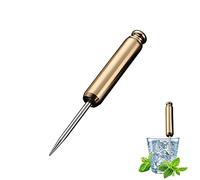 DragonX2 Ice Pick Crusher Portable Stainless Steel Ice Pick Tool with Safety Handle and Protective Case for Kitchen Bars Bartenders Picnics Camping (Gold)
