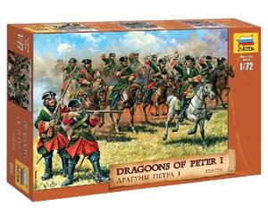 Dragoons Of Peter I The Great 1:72 Figure Plastic Model Kit ZVEZDA