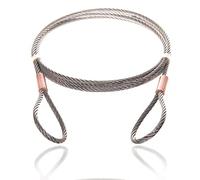 Drahtseile24 Stainless steel rope with eyelets, stainless steel wire rope with loops, V4A AISI 316, diameter 6 mm, 400 kg payload, 0.5 m.