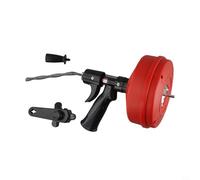 Drain Auger 5M, Dual-Purpose Manual and Electric Drill Powered Drain Snake Tool for 3/4 to 2 Inch Pipes, Professional Plumbing Snake for Bathroom, Kitchen,