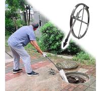 Drain Auger Plumbing Snake Tool, Heavy Duty Manganese Steel, Adjustable Grip Handle, Effective for Unclogging Drains, 25 to 100 Ft Length Options