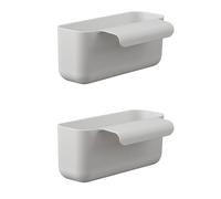 Drain Basket - Corner Sink Strainer with Triple Function-Smooth,Corrosion-Resistant Surface- Fits Most Kitchen Sinks (Grey,2pcs)