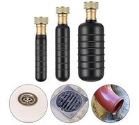 Drain Bladder Kit, 3-Pack Rubber Pipe Unclogger for 1-6 Inch Drains, High Pressure Water Jet Cleaner for Sinks Showers Pools