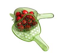 Drain Bowl, Strainer Basket with Handle and Lid, Small Kitchen Colander, Water Scoop, Food Storage Container for Washing Fruits