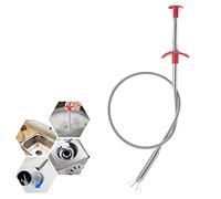 Drain Cleaner 60cm/23.6" Flexible Sink Cleaner Drain Rods Snake Drain Tool with Easy to Use Spring Tube Reusable Sink Cleaner Brush for Kitchen Sink