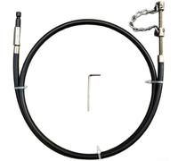 Drain Cleaner, Pipe Dredge, Sewer Rod, Heavy Duty Chain Auger | Clears Stubborn Blockages Hair Grease, Compatible With Electric Drills For Home Plumbing Maintenance, Black