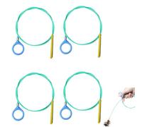 Drain cleaner set of 4 pieces - Flexible 90 cm spiral unblocker - Nylon coated steel wire - For washbasin, shower, bath - Reusable unclogging spring for clogged drain pipes