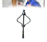 Drain Cleaning Cable, Sewer Descaling Chain, 8mm (1/4") Heavy Duty Drain Clog Remover Tools, Flexible Push Snake Cable for PVC Pipes, Toilets, Traps (Slivery Double Chain)