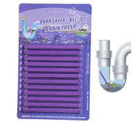 Drain Clog Remover Stick 12 Pieces Kitchen Sink Drain Cleaner Sticks Powerful Unclogger Enzyme Deodorizer For Tanks Sinks Bathtub Shower Toilet Kitchen Bathroom Keeps Drains Pipes Clear
