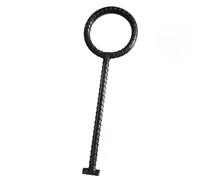 Drain Cover Grates Pry Bar Steel Manhole Cover Hook with Round Handle, Black Yard Road Drain Grate Lifter, Heavy-Duty Lids Pullers for Moving Lifting and Pulling(Dia-12mm,70cm/27.5in)
