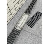 Drain Cover Plastic Drain Channel Track, 60cm Length Removable Sewerage Drainage Sink for Kitchen Deck Patio, Non Slip Rectangular Trench Grate Protected(60x30x30cm/23.6x11.8x12in)