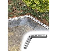 Drain Cover Yard Channel Drain with 90 Degree Corner Kit, Stainless Steel Roof Gutter Pipe Grate Accessories, Concrete Downspout Drainage Ditch Cover(Corner,5x3cm/2x1.2in)